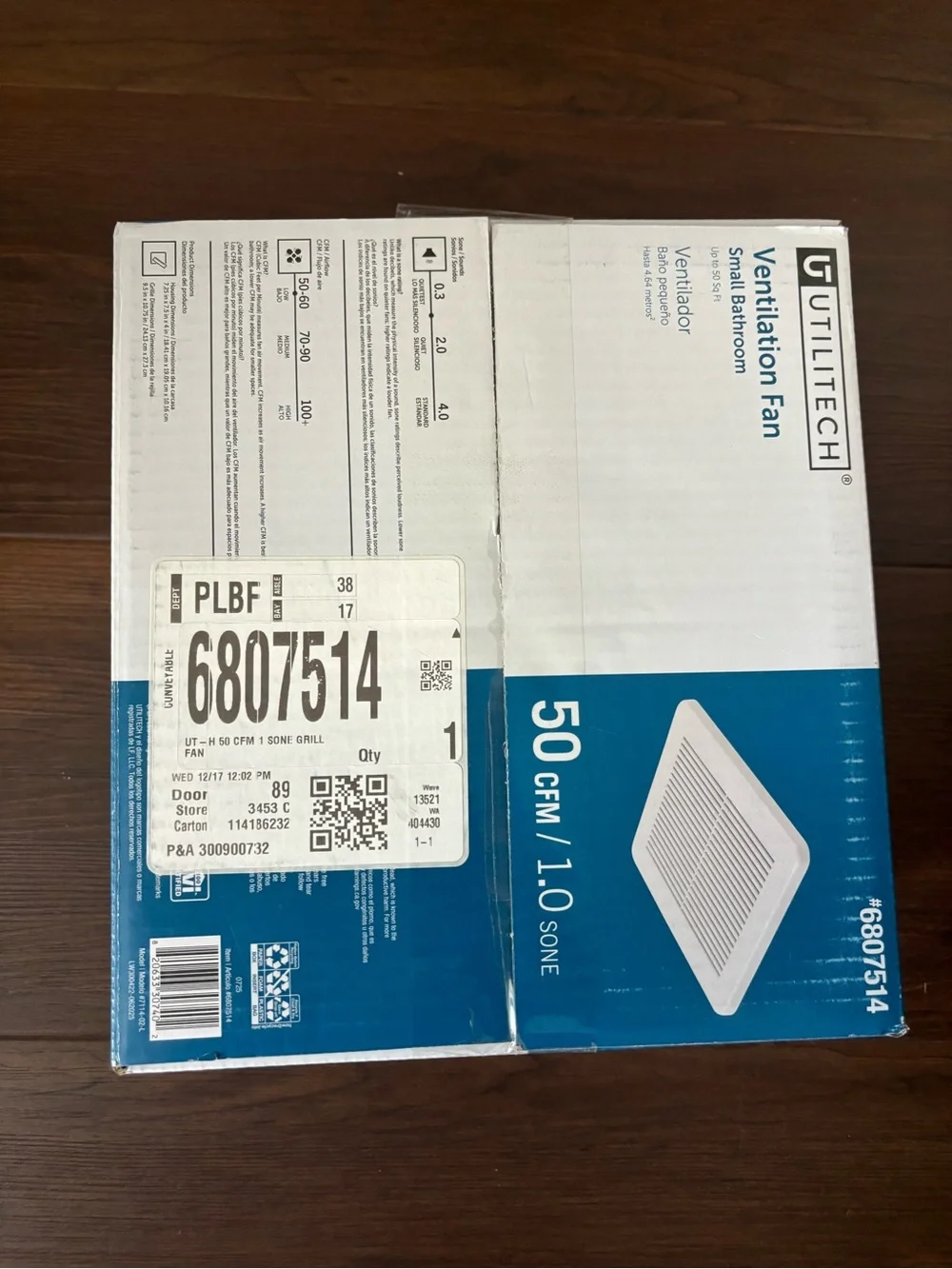 White Ventilation Fan for Small Bathroom